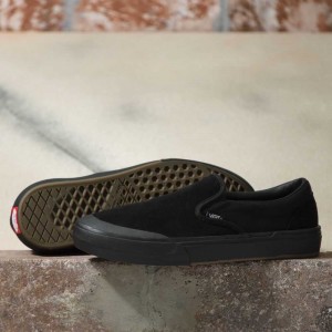 Vans BMX Slip-On Skateschuhe Herren Schwarz Schwarz | 45716ZHXT