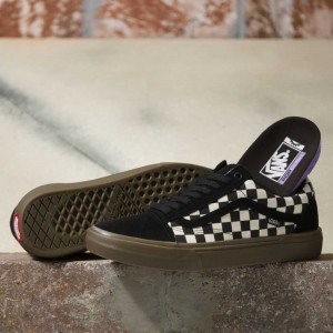 Vans Checkerboard BMX Old Skool Skateschuhe Herren Schwarz Dunkel | 96420STXZ