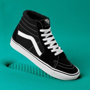 Vans ComfyCush Sk8-Hi Classic Damen Schwarz Weiß | 45109EMBO