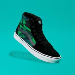 Vans ComfyCush Sk8-Hi Classic Damen Schwarz Grün | 43197QTRY