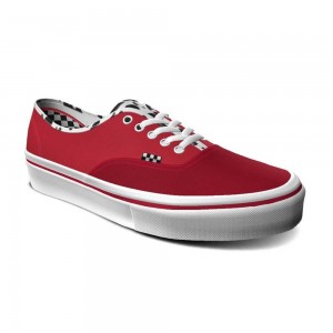 Vans Customs Rennfahrer Red Skate Authentic Classic Damen Rot | 80531MHLA