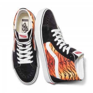 Vans Customs Tiger Stripes Sk8-Hi Classic Damen | 79182DMEZ