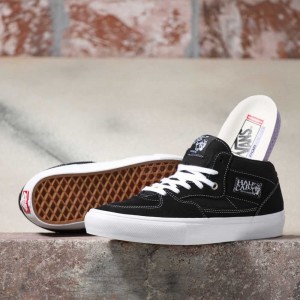 Vans Half Cab Skateschuhe Herren Schwarz Weiß | 48503GSIQ