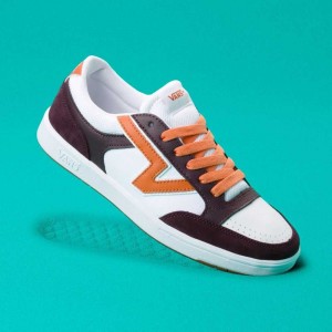 Vans Lowland CC Classic Damen Tiefesbordeaux Weiß | 25496PEJQ