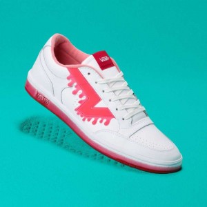 Vans Lowland CC Drip Classic Damen Weiß Rot | 95170ZOGW