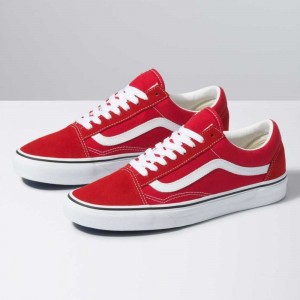 Vans Old Skool Classic Damen Rot Weiß | 14768BVFT