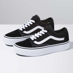 Vans Old Skool Plattform Classic Damen Schwarz Weiß | 32961NADB