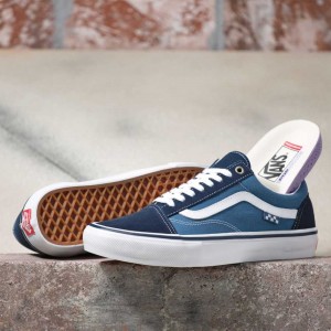 Vans Old Skool Skateschuhe Herren Navy Weiß | 49526ORPG