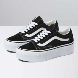 Vans Old Skool Stackform Classic Damen Schwarz Weiß | 37082DRXV