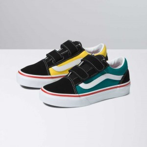 Vans Old Skool V Classic Damen Schwarz Mehrfarbig | 52369RYNC