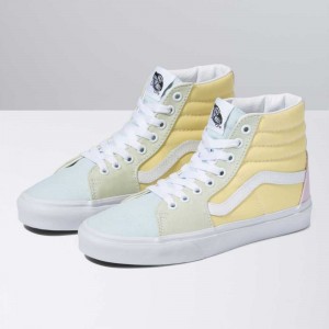 Vans Pastel Block Sk8-Hi Classic Damen Mehrfarbig Weiß | 92168DXPN