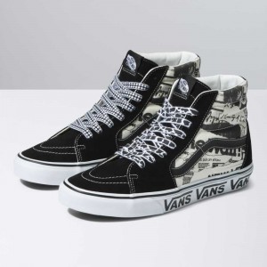 Vans Sk8-Hi Classic Damen Schwarz Weiß | 49068OAVR