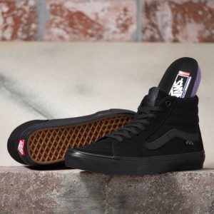 Vans Sk8-Hi Skateschuhe Herren Schwarz Schwarz | 91845ZQWI