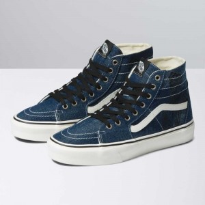 Vans Sk8-Hi Tapered Classic Damen Blau Navy Weiß | 01382IWSO