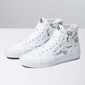 Vans Sk8-Hi Tapered Classic Damen Weiß Weiß | 49327ZKDX