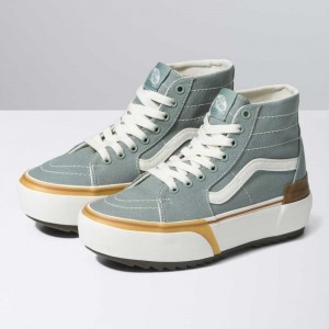 Vans Sk8-Hi Tapered Stacked Classic Damen Grün | 61532VTJN