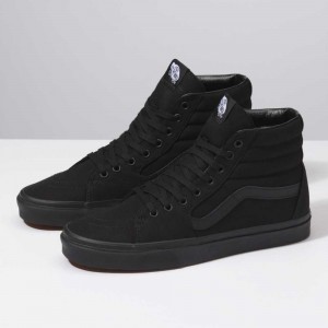 Vans Sk8-Hi Weite Classic Damen Schwarz Schwarz | 26041TNMS