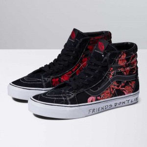 Vans Stranger Things Sk8-Hi Reissue Classic Damen Schwarz Rot | 01236OCUV