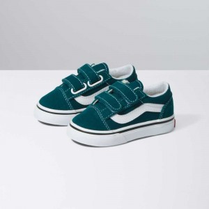 Vans Toddler Old Skool V Classic Damen Tiefestürkis | 43890XPIN