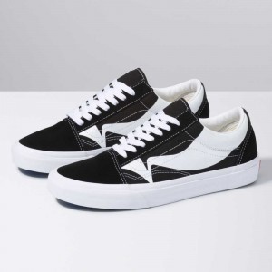 Vans Warp Old Skool Classic Damen Schwarz Weiß | 92648WDPU