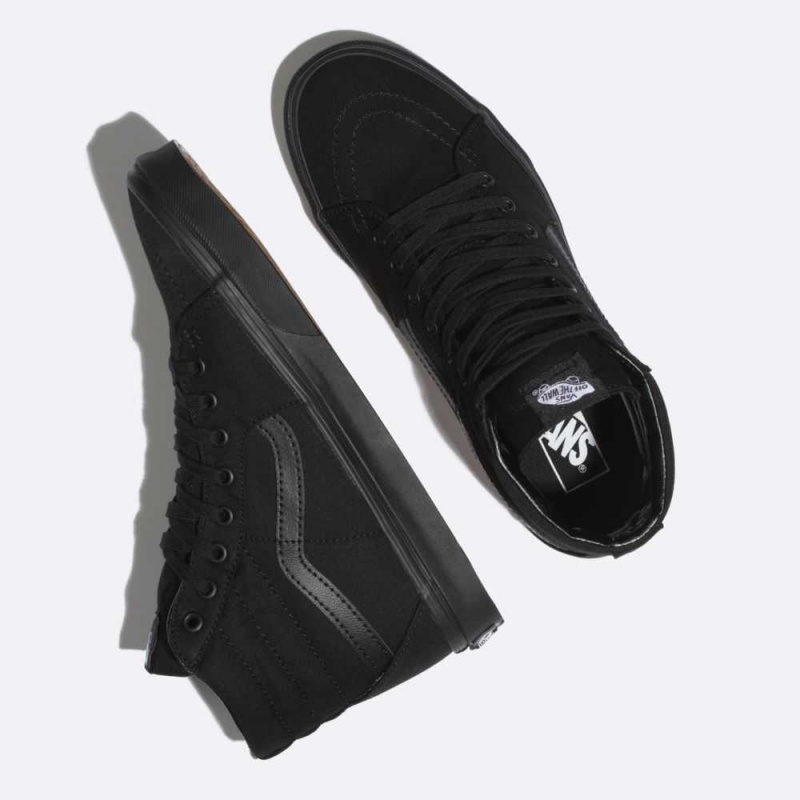 Vans Canvas Sk8-Hi Classic Damen Schwarz Schwarz Schwarz | 46830UYMS