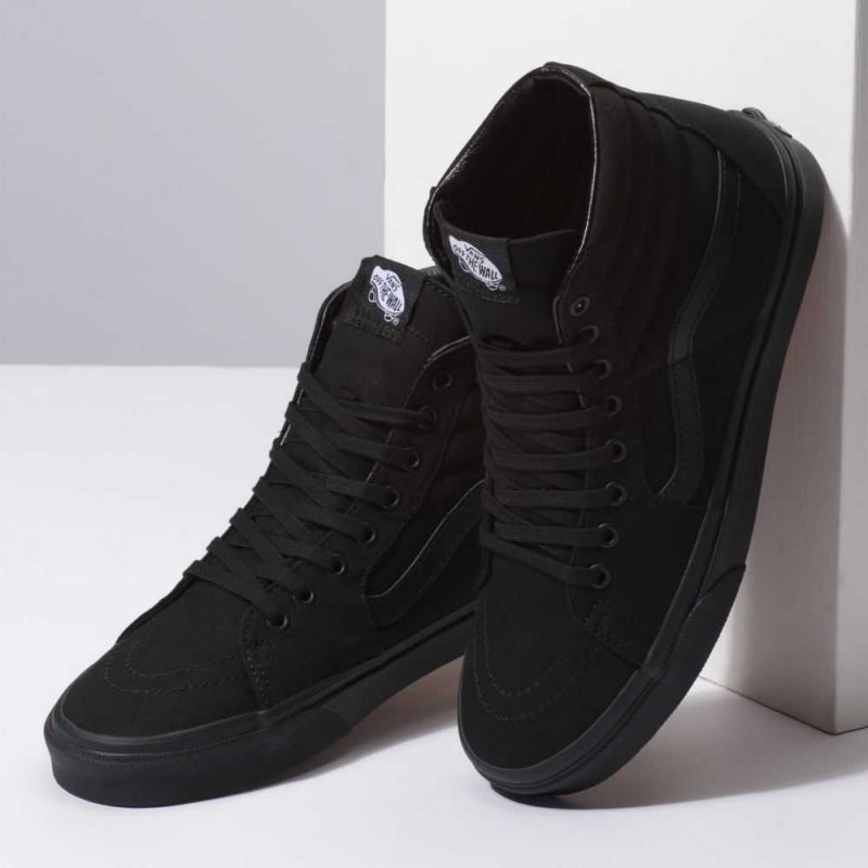 Vans Canvas Sk8-Hi Classic Damen Schwarz Schwarz Schwarz | 46830UYMS