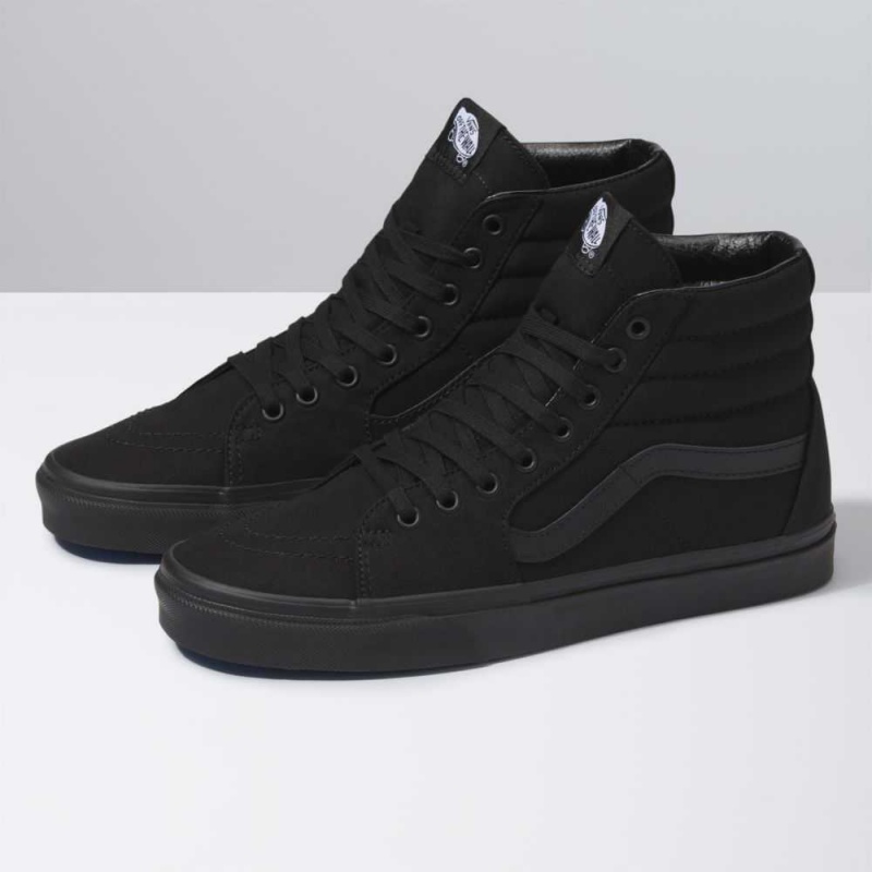 Vans Canvas Sk8-Hi Classic Damen Schwarz Schwarz Schwarz | 46830UYMS