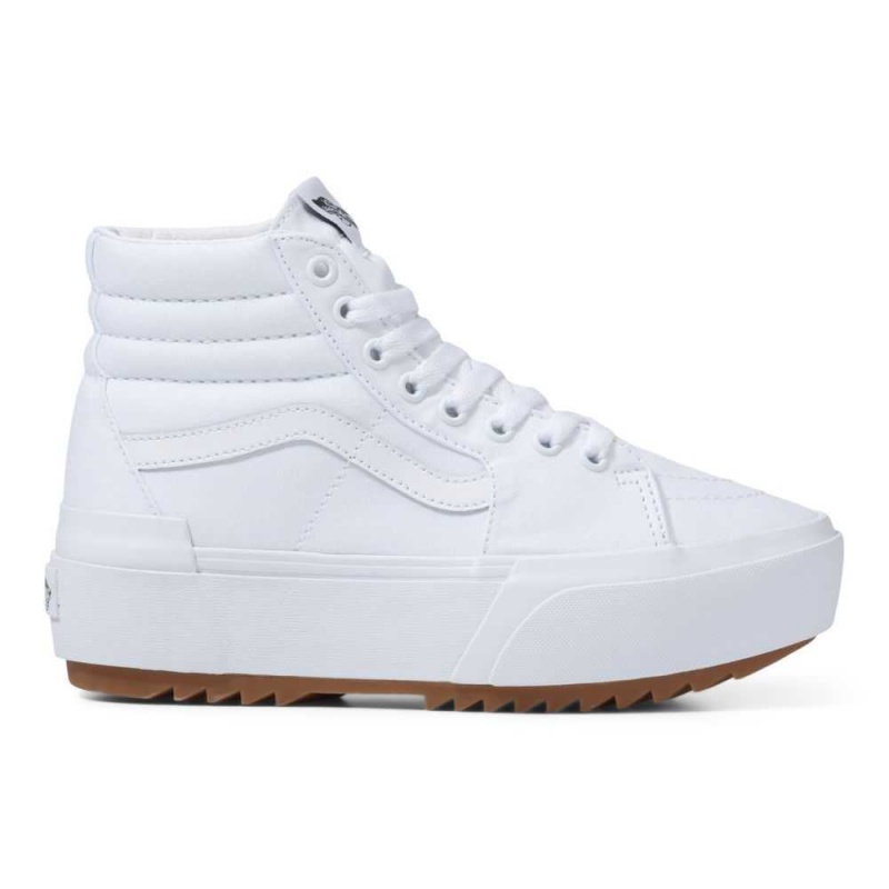 Vans Canvas Sk8-Hi Stacked Classic Damen Weiß | 02974ONLQ