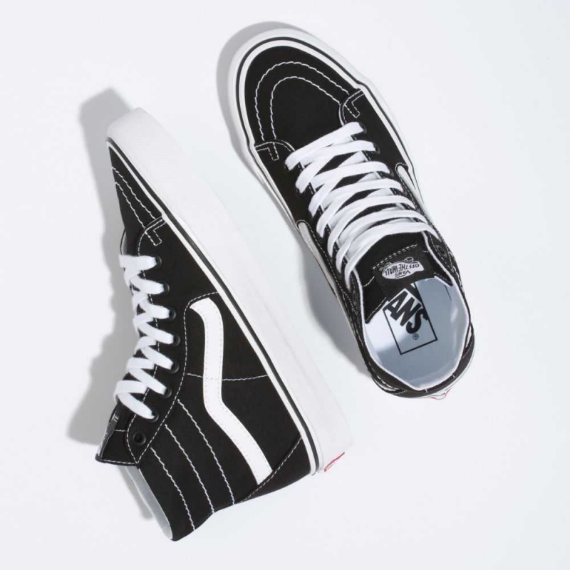 Vans Canvas Sk8-Hi Tapered Classic Damen Schwarz Weiß | 41879CFKS