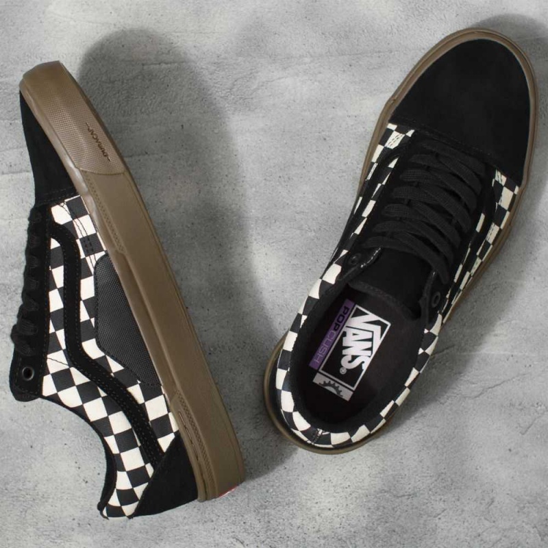 Vans Checkerboard BMX Old Skool Skateschuhe Damen Schwarz Dunkel | 53089FZNH