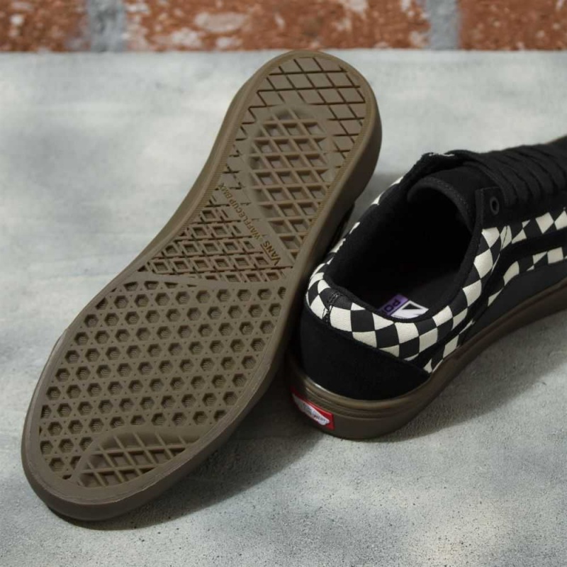 Vans Checkerboard BMX Old Skool Skateschuhe Damen Schwarz Dunkel | 53089FZNH