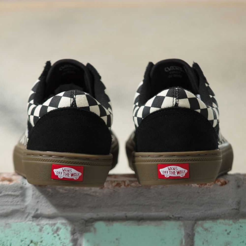 Vans Checkerboard BMX Old Skool Skateschuhe Damen Schwarz Dunkel | 53089FZNH