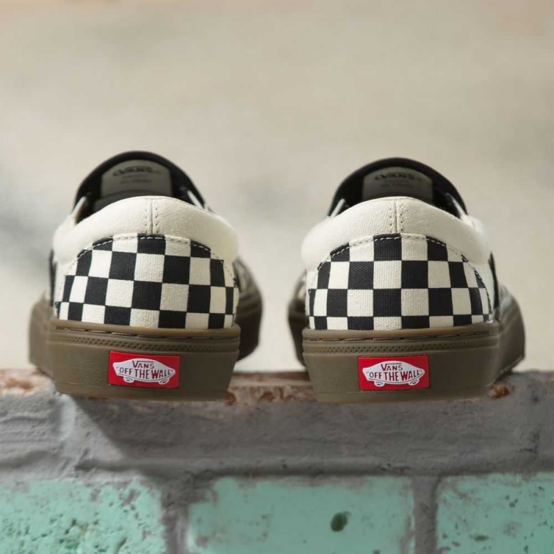 Vans Checkerboard BMX Slip-On Skateschuhe Herren Schwarz Dunkel | 49013WGOD