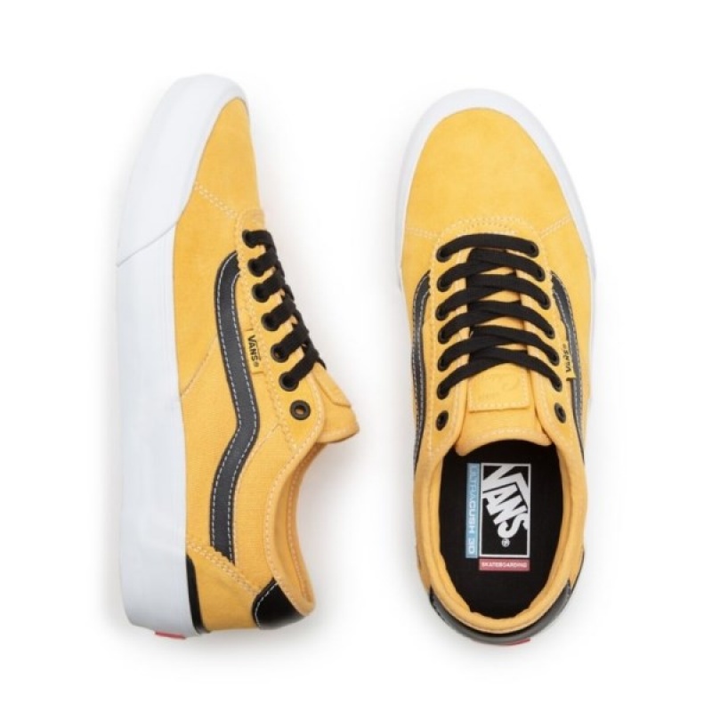 Vans Chima Pro 2 Skateschuhe Damen Gold Schwarz | 06385WPAJ