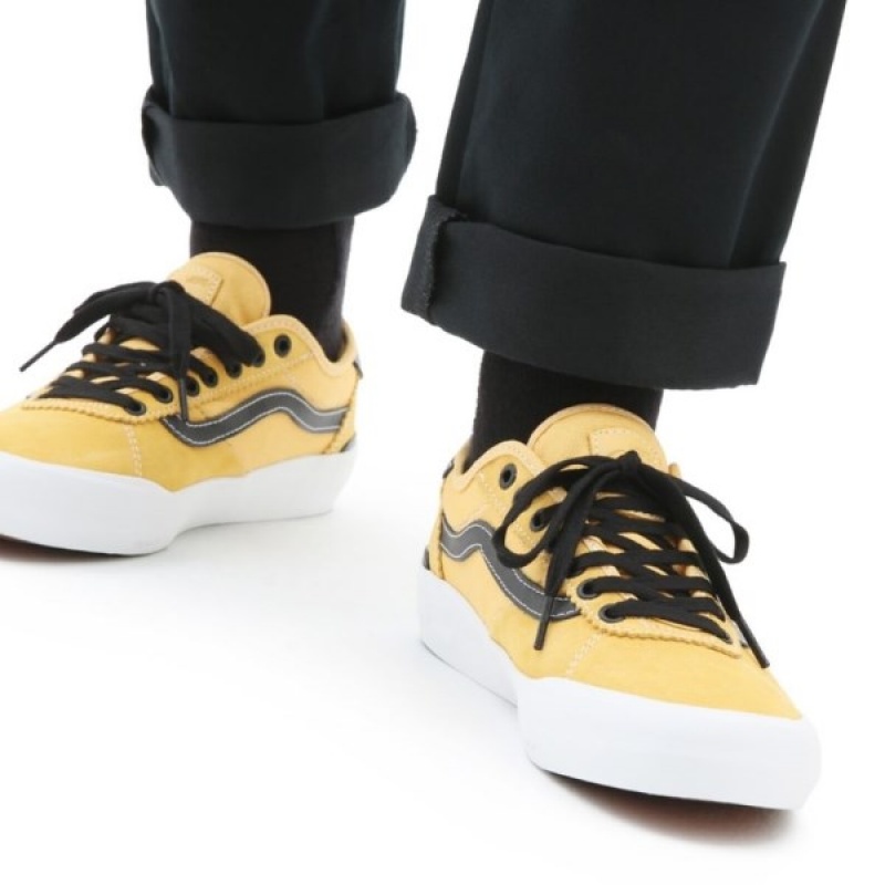 Vans Chima Pro 2 Skateschuhe Damen Gold Schwarz | 06385WPAJ