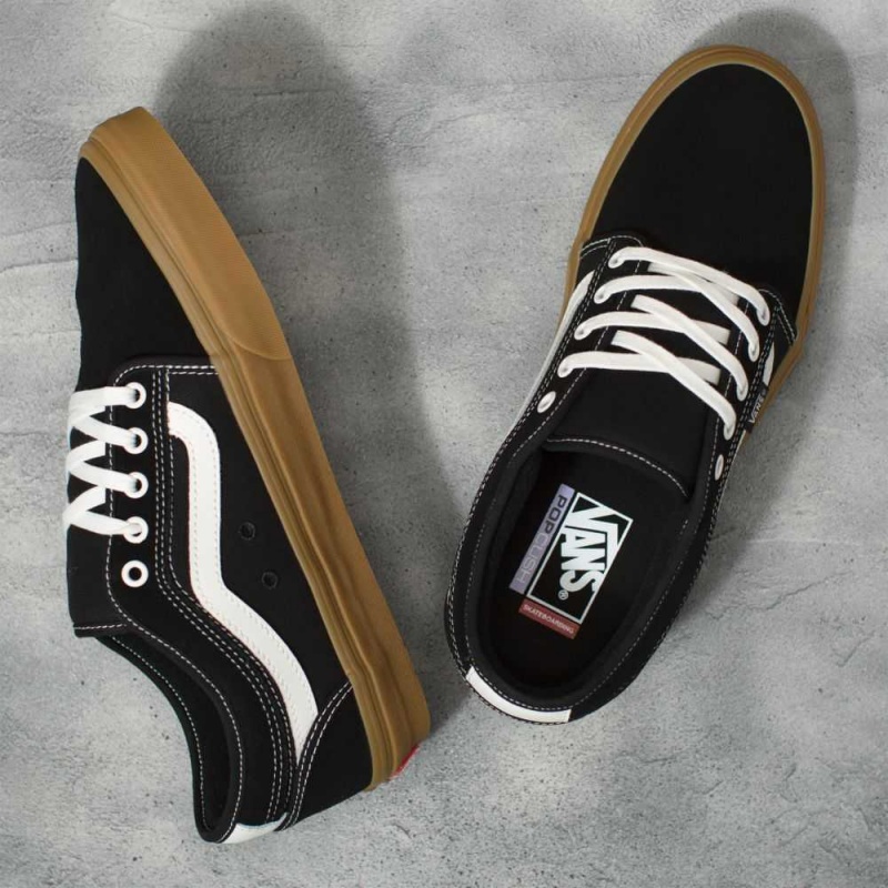 Vans Chukka Low Sidestripe Skateschuhe Damen Schwarz | 05624SQDH