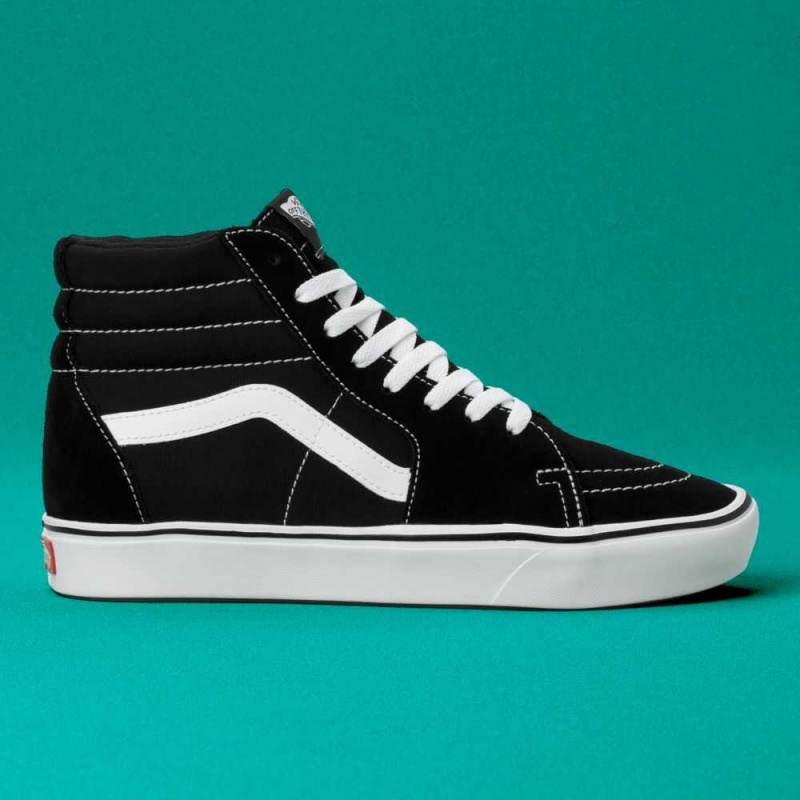 Vans ComfyCush Sk8-Hi Classic Damen Schwarz Weiß | 45109EMBO