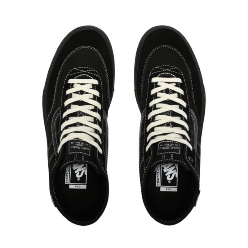 Vans Crockett High Pro Skateschuhe Herren Schwarz | 35294TFMU