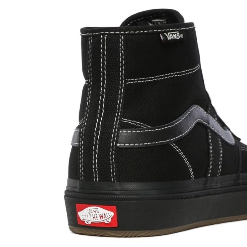 Vans Crockett High Pro Skateschuhe Herren Schwarz | 35294TFMU