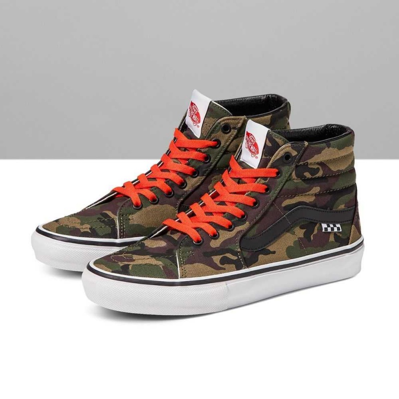 Vans Customs Camo Sk8-Hi Skateschuhe Damen Camouflage | 67582GLCP