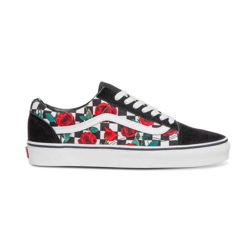 Vans Customs Checkerboard Roses Old Skool Classic Damen | 86034HVBF