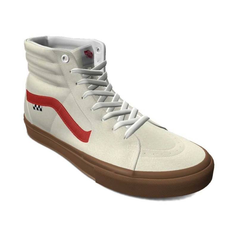 Vans Customs Marshmallow Wildleder Sk8-Hi Skateschuhe Damen | 65048KZSN