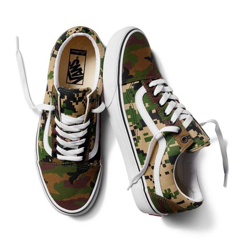 Vans Customs Pixel Camo Old Skool Classic Damen Camouflage | 93217RUZS