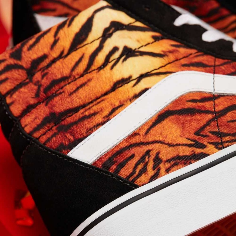 Vans Customs Tiger Stripes Sk8-Hi Classic Damen | 79182DMEZ