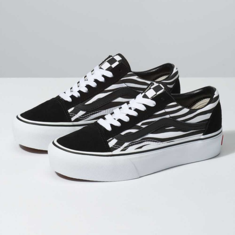 Vans Customs Zebra Old Skool Plattform Classic Damen | 89527HVTY