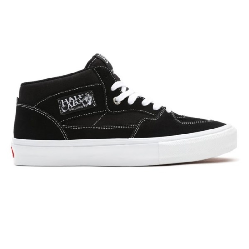 Vans Half Cab Skateschuhe Herren Schwarz Weiß | 02361HKZO