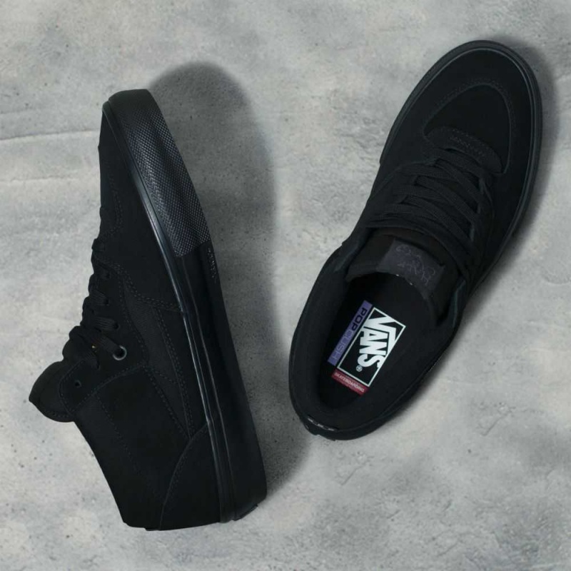 Vans Half Cab Skateschuhe Herren Schwarz Schwarz | 10635HBDS