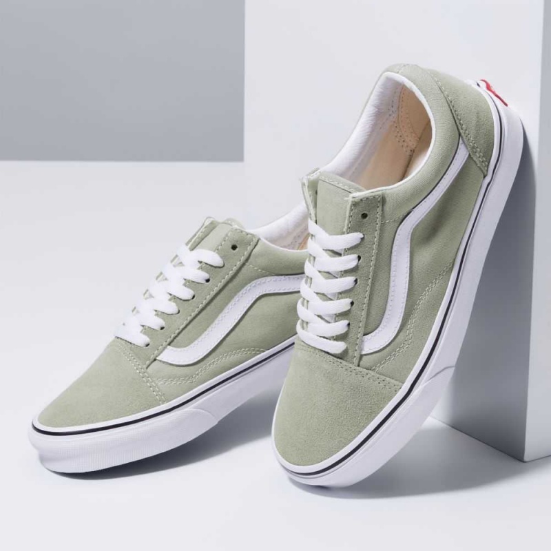 Vans Old Skool Classic Damen Olivgrün Weiß | 46051FYEQ