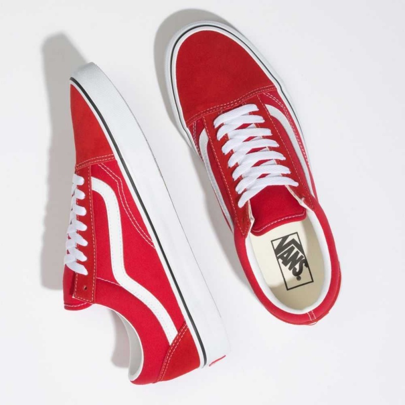 Vans Old Skool Classic Damen Rot Weiß | 14768BVFT