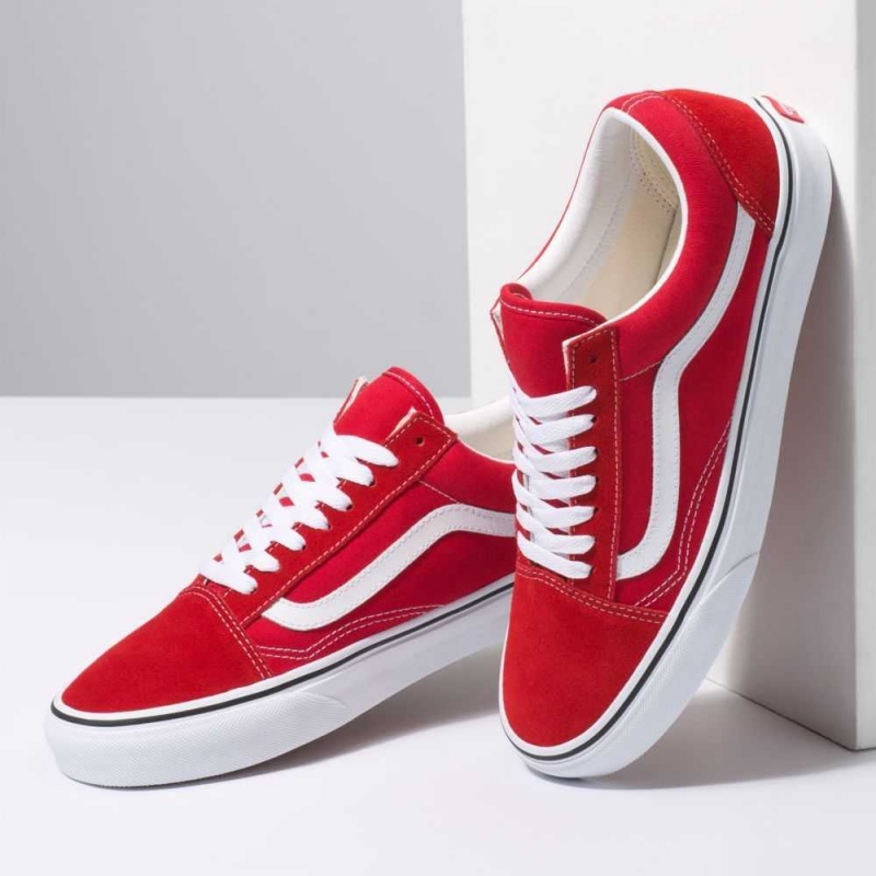 Vans Old Skool Classic Damen Rot Weiß | 14768BVFT